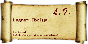 Lagner Ibolya névjegykártya